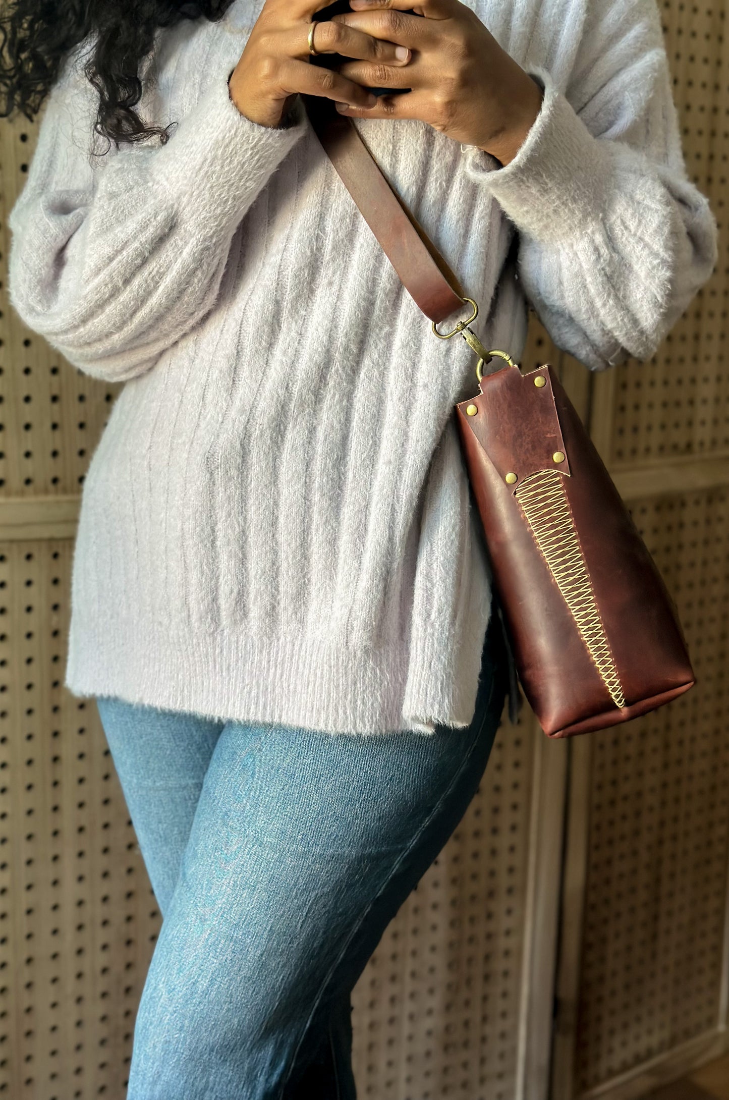 Crossbody Leather Bag, Handmade Handbag