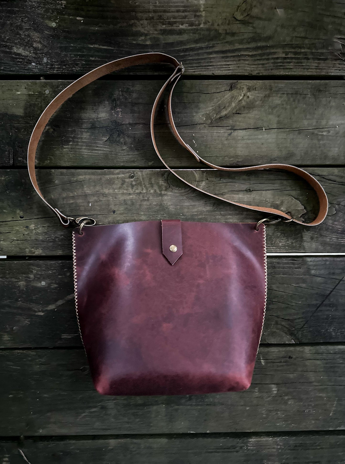 Handmade Leather Bag For Women, Hand stitched Handbag For Her, Beige Purse, Gifts For Her, Crossbody Bag